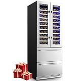 BODEGA 30 Inch Dual Zone Wine and Beverage Refrigerator, Built-in or...