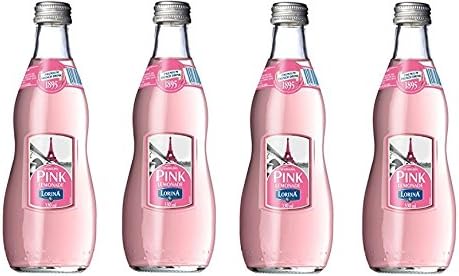 LorinaSparkling Soda Water Pink Lemonade Flavor (11.1oz, 4-pack) Naturally Flavored Carbonated Soda Water, Artisan Crafted, Gluten-Free Beverage - No Artificial Colors or Flavors (On-the-go Size)