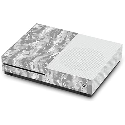 Head Case Designs Gray Camo Camouflage Vinyl Sticker Gaming Skin Decal Cover Compatible With Xbox One S Console