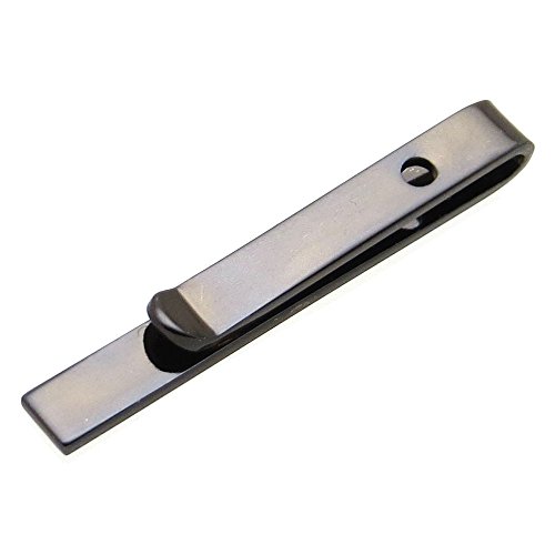 Tie Clip Bar Metallic Finish - Firm Hold And Perfect For Skinny Ties (Gunmetal) #TOP1