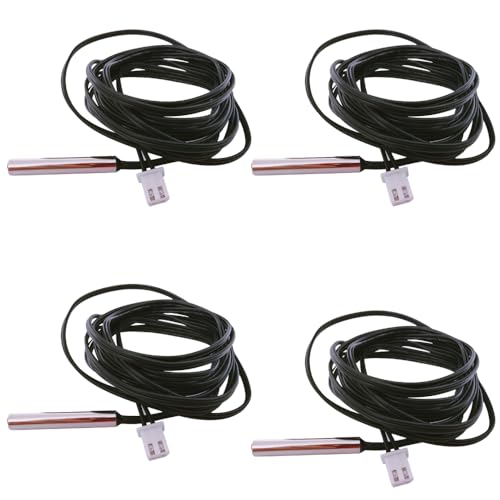 Sonde thermistance 10K NTC 2m Lot de 4 capteurs de température en acier inoxydable 3950