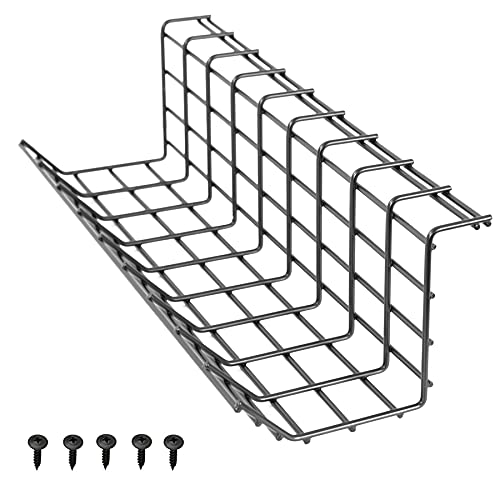 Get Special Price VIVO Iron Under Desk 17 inch Cable Management Wire Rack, Power Strip Holder, Cord Organizer, Wire Management Tray for Office and Home, Black, DESK-AC06-1B