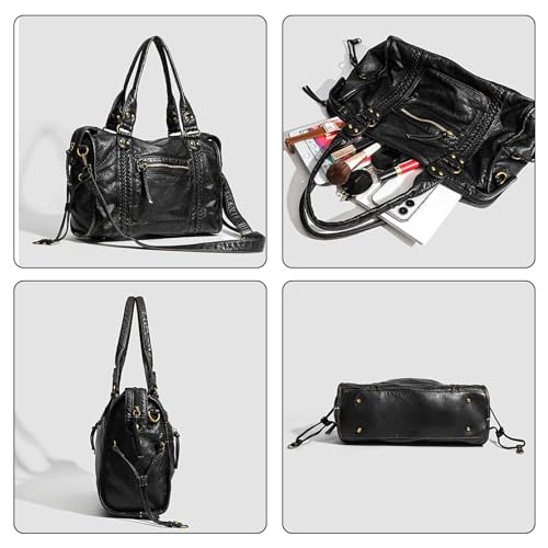 Vintage Motorcycle Shoulder Bag Crossbody Bags Casual Handbag Top Handle Purse for Daily Commute and Outdoor Getaways2