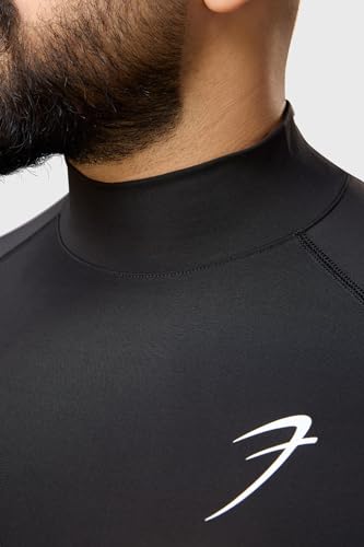 Image of Men Full Sleeves Slim Fit Compression High Neck Sports and Gym Tshirt
