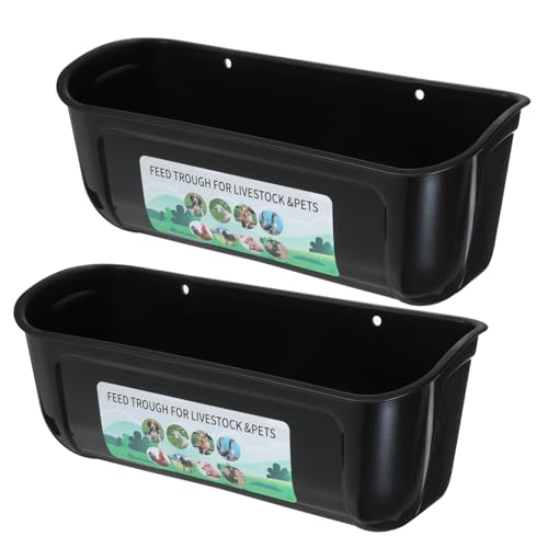 Totority 2個大容 家禽用フィーダー 餌槽 水槽付 養 やヤギに 適 下 式で 利な