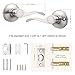 Probrico Satin Nickel Passage Door Levers, Wave Style Handles Keyless Interior Leversets for Hallway and Closet, 6 Pack