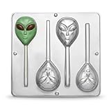Alien Lollipop Chocolate Candy Mold 3376 4 Cavities