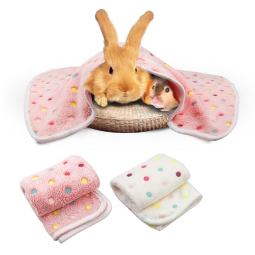 Manta de cobayas, paquete de 2 fundas suaves y cálidas para jaula...