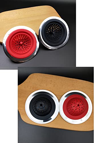 Image of Trifecta Kitchen Sink Strainer Food Catcher 2 PCs 4.5 inch Diameter, Flexible Silicone Kitchen Sink Drainers Traps Food Debris and Prevents Clogs, for Most Kitchen Sink Drains (Mix - 2)
