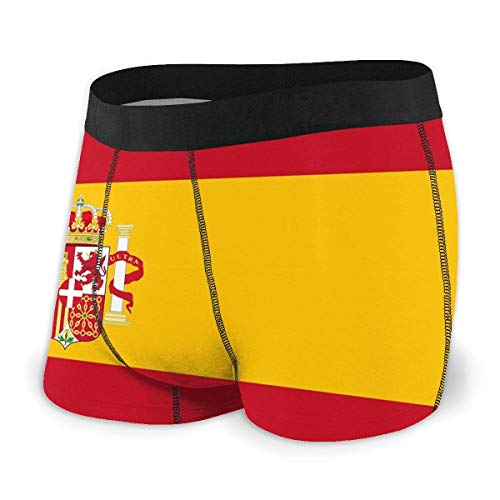 Foursssve Cuecas tipo boxers para homem, com design de bandeira de Espanha, confortáveis e respiráveis, com bolsa, Como um painel