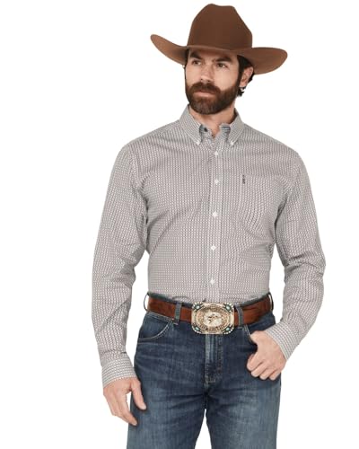 Cinch Men White Print Modern Fit Shirt