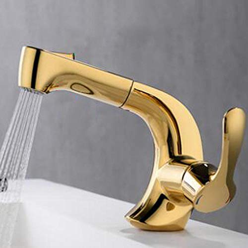 Mitigeur de salle de bain 2 modes à douchette télescopique