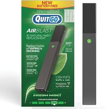 Stop Smoking, Smokeless Inhaler with Soft Tip Chewable Mouth Grip for Maximum Relief, Oral Fixation Support, Clinically Studied, Oxygen Inhaler Quit Smoking Aid Fresh Mint Inhaler, 1 Pack