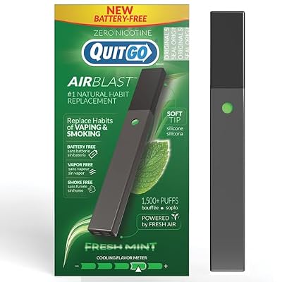 Stop Smoking, Smokeless Inhaler with Soft Tip Chewable Mouth Grip for Maximum Relief, Oral Fixation Support, Clinically Studied, Oxygen Inhaler Quit Smoking Aid Fresh Mint Inhaler, 1 Pack