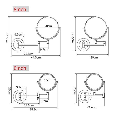 Miroir mural grossissant 3X réglable pour réussir vos tracés de maquillage précis - 5