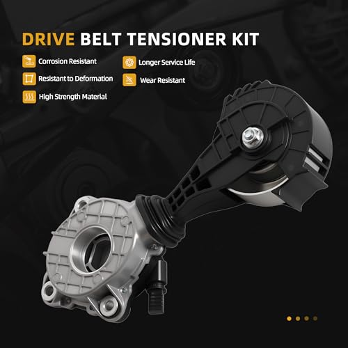 Image of Belt Tensioner Serpentine Belt Idler Pulley Kit & Idler Friction Wheel & Engine Water Pump Pulley for Mini Cooper, for Cooper Paceman, for Cooper Countryman 07-16 L4 1.6 /2.0L,L3 1.5L