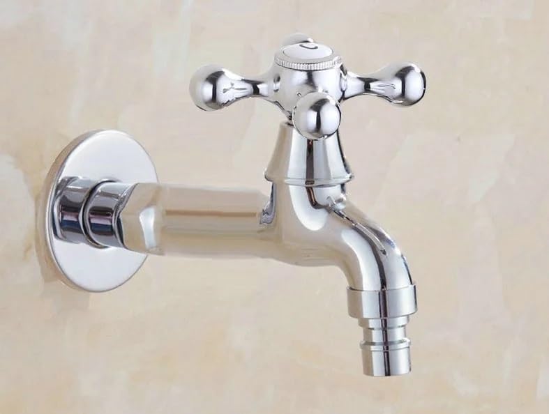 Robinet de cuisine mural chrome poli ZH1YFD au design épuré et durable