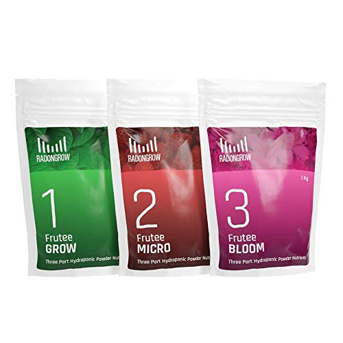 FRUTEE3000 : Three Part Hydroponics Nutrient for Vine and Fruiting Crops (3 kg Makes 12 Ltr Concentrated Solution)