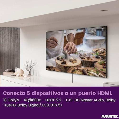 Switch HDMI 4K60 para conectar consolas y TV en tu salón 2