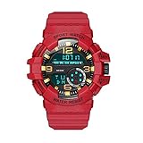 MULTI FUNCIONAL DIGITAL RELOJ para uso diario: doble zona horaria, cronómetro de cuenta atrás, calendario día y la fecha, Alarma, Resistente al agua, pantalla LED, luz de fondo, resistente a los golpes.Las funciones lo hacen ideal para todo tipo de deportes y el uso diario.