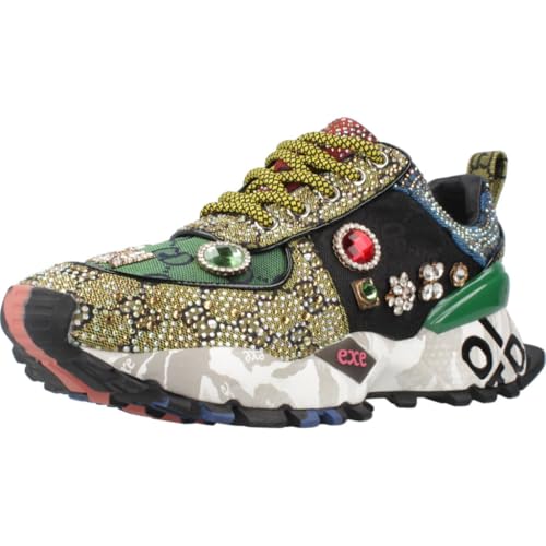 EXE Deportivas Sy24-6 Leather Green Black 36 para Mujer