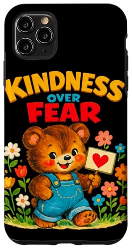 Kindness Over Fear �I�[�o�[�I�[�� ���킢�� ���� ���g�� �O���t�B�b�N �X�}�z�P�[�X iPhone 11 Pro Max �p