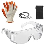 Gafas de seguridad y trabajo, para la protección de tus ojos en el ámbito sanitario, industrial y agrícola | Gafas de seguridad anti vaho icluye guantes,funda y correa de sujección.