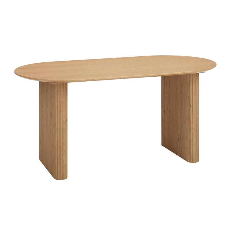Home Detail Japandi Dining Table, Natural or Black Wooden Dinner ...