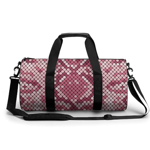 Sac de voyage 45x23x23cm rose compact pour éviter les bagages cabine trop grands