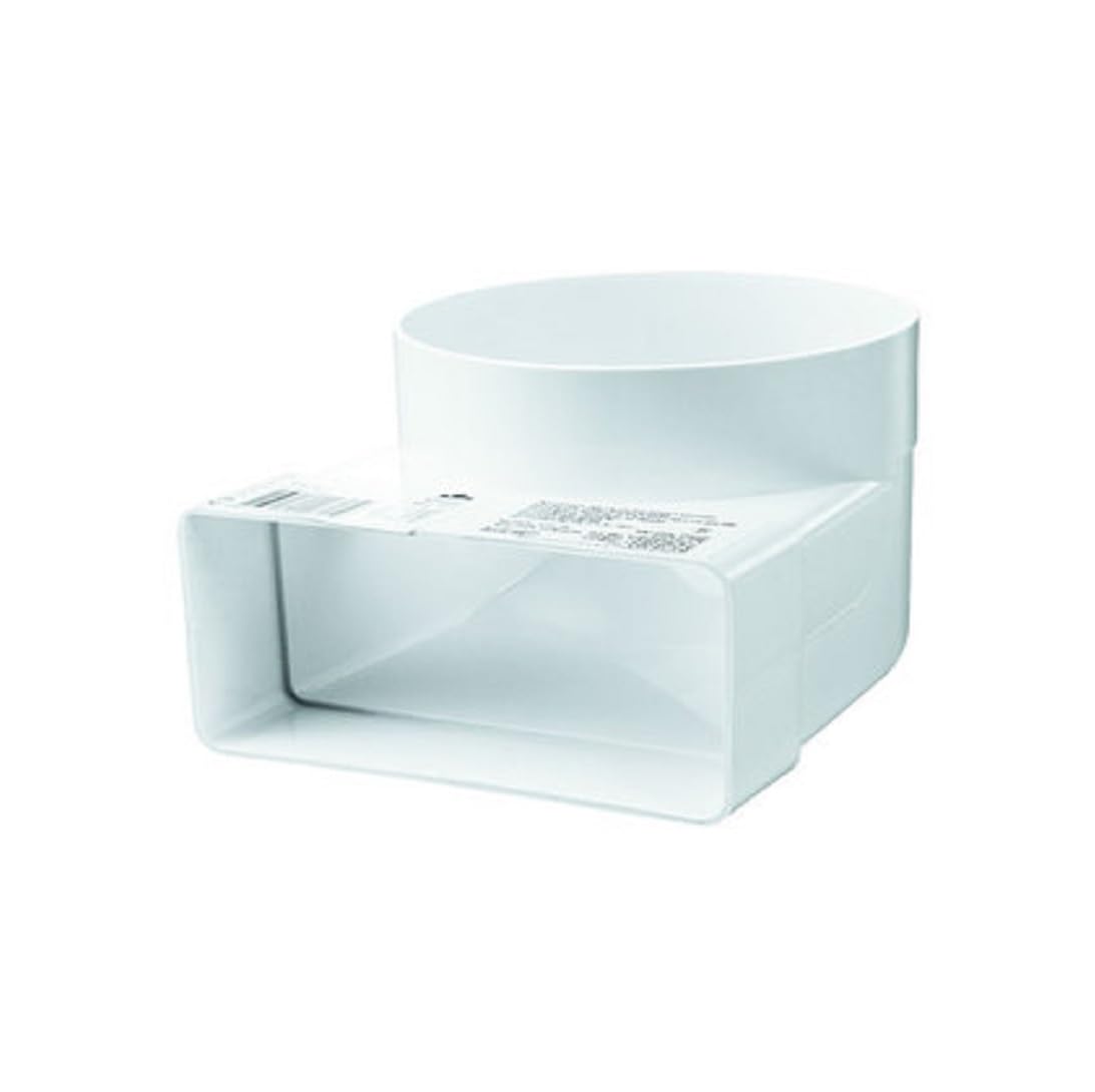 VENTS - Canale di ventilazione piatto, raccordo di deviazione 110x55mm/Ø100mm, canale tondo, canale di scarico per cappa aspirante, gomito piatto-tondo, raccordo a T, raccordo di riduzione/transizione