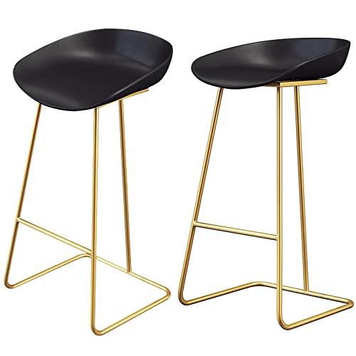Taburetes de Bar de Altura de mostrador, taburetes de Bar industriales tapizados con Respaldo bajo, taburetes de Bar de Cocina con Patas de Metal y reposapiés, sillas de Bar para cocinas, is