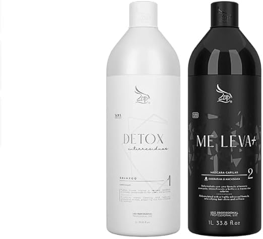 Qual a Melhor Progressiva com Formol de 2025? Melhores Ranking 2 Kit Escova Progressiva Me Leva Zap Profissional Shampoo Detox e Mascara Capilar 2x 1000ml