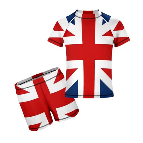 British FlagChildren's Casual Swimsuit Set - Simple and Versatile6-7Y（110cm）