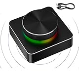 Computer-Controller- – Externer Audio-Einsteller, Multimedia-Steuerungstaste mit sieben RGB, Beleuchtungsmodi, Desktop für Heimkino und Live-Streaming, schlanke Lautstärkeregelung