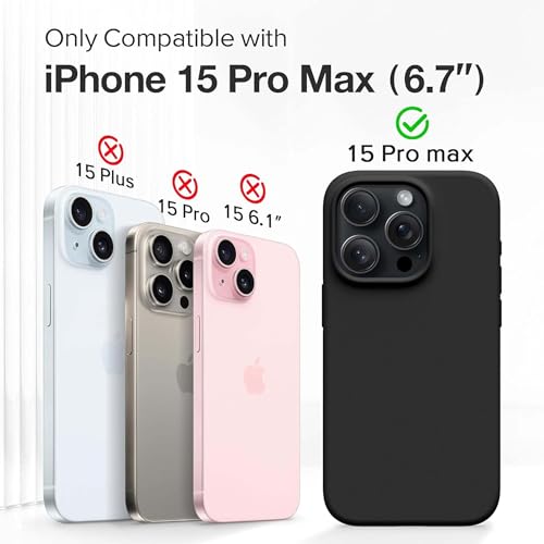 Image of Kratos Soft Silicone Case Cover Compatible with iPhone 15 Pro Max - Everyday Comfort Protection, Wireless Magnetic Charging Case with Raised Edge Camera & Screen Protection, Shock-Resistant Design