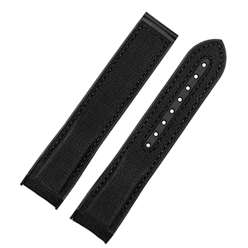 Bracelet en silicone et tissu nylon étanche 20mm pour montre de plongée