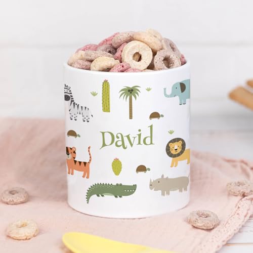 Wanapix Taza De Plástico Personalizada Para Niños Vuelta Al Colegio Guardería Taza Infantil Con Nombre Plástico Irrompible Sin Bpa 325 Ml Animales Salvajes