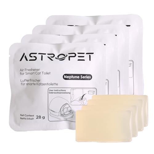 AstroPet Geruchsvernichter 4er-Set für Neptune Series – Enzymbasierte Desodorierung für Selbstreinigende Katzentoilette, Ungiftig und Umweltfreundlich