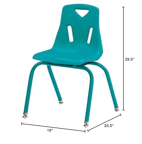 Jonti-Craft Berries 8126Jc1005 Stacking Chair With Powder-Coated Legs, 16" Height, Teal #TOP4