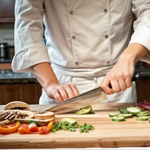 Kit Churrasco Atenas Com 3 Peças Garfo Faca E Amolador Chaira Aço Inoxidável Cabo de Madeira Na Cor