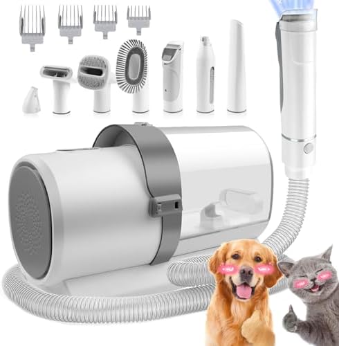 Kit de limpeza para cães, 7 em 1 Aspirador de Pelos Pet Animais d...