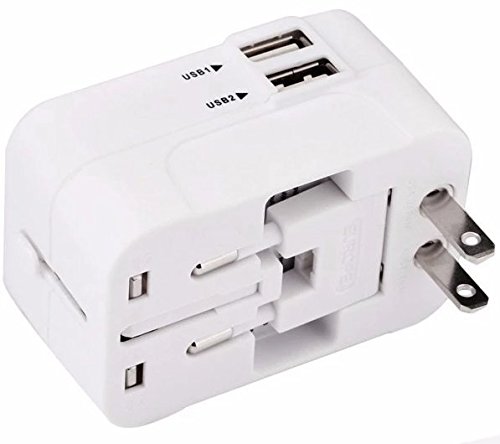 IGADG Universal Worldwide Travel Adapter with Fast Charge Dual USB Ports