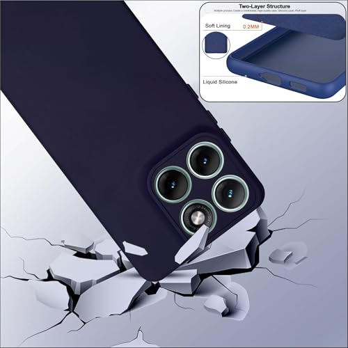 Image of SBMS Silicone Back Cover Case for Motorola Moto Edge 70 Fusion 5G | Soft Micro-Fibre Lining Inside | Camera Protection Bump | Shockproof Back Cover Case for Moto Edge 70 Fusion (Candy Cloth Blue)