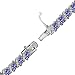 B. BRILLIANT Sterling Silver Simulated Tanzanite Marquise-cut 6x3mm Tennis Bracelet for Women with Jewelry Gift Box