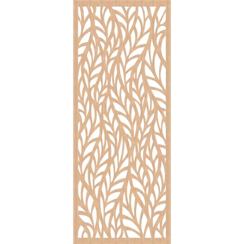 Image of Ortonville Decorative Pierced Fretwork Wood Wall Panels, 27 3 /8 inchW x 69 3 /8 inchH x 1 /4 inchT, Hickory