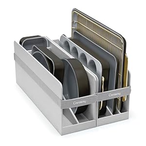 Caraway Nonstick Ceramic Bakeware Set (11 Pieces) - Baking Sheets, Assorted Baking Pans, Cooling Rack, & Storage - Aluminized Steel Body - Non Toxic, PTFE & PFOA Free - Black Caraway Nonstick Ceramic Bakeware Set 11 Pieces Baking Sheets Assorted Baking Pans Cooling Rack Storage Aluminized Steel Body Non Toxic PTFE PFOA Free Black