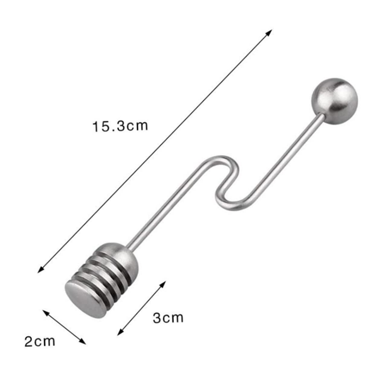 OFFSCH Stainless Steel Honey Stirrer Curved Handle Spoon for Honey Pot Viscous Syrup Stirrer 304 Material Easy Cleaning