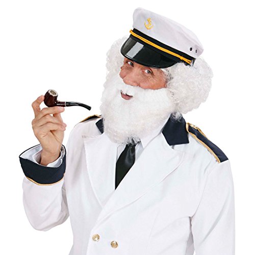 Amakando Weihnachtsmann Bart Vollbart weiß weiß Kapitän Kunstbart...
