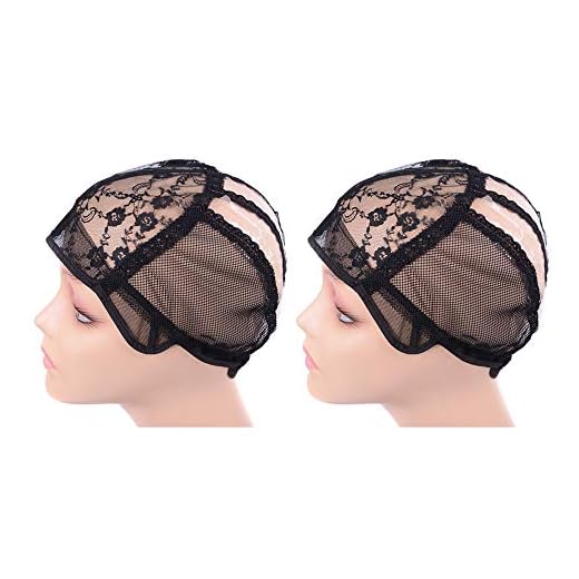 2 pcs/lot Wig Caps for Making Wigs with Elastic Band on the Back Easy Weaving Ventilated Wig Caps with Plastic (Black M 22 inch)