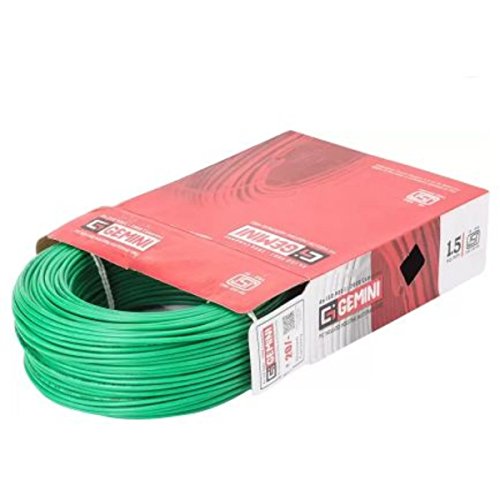 Image of Gemini PVC Insulated 6 Sqmm Wire 90mtr Coil (Green)